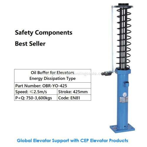 2.5m/s Passenger Elevator Oil Buffer